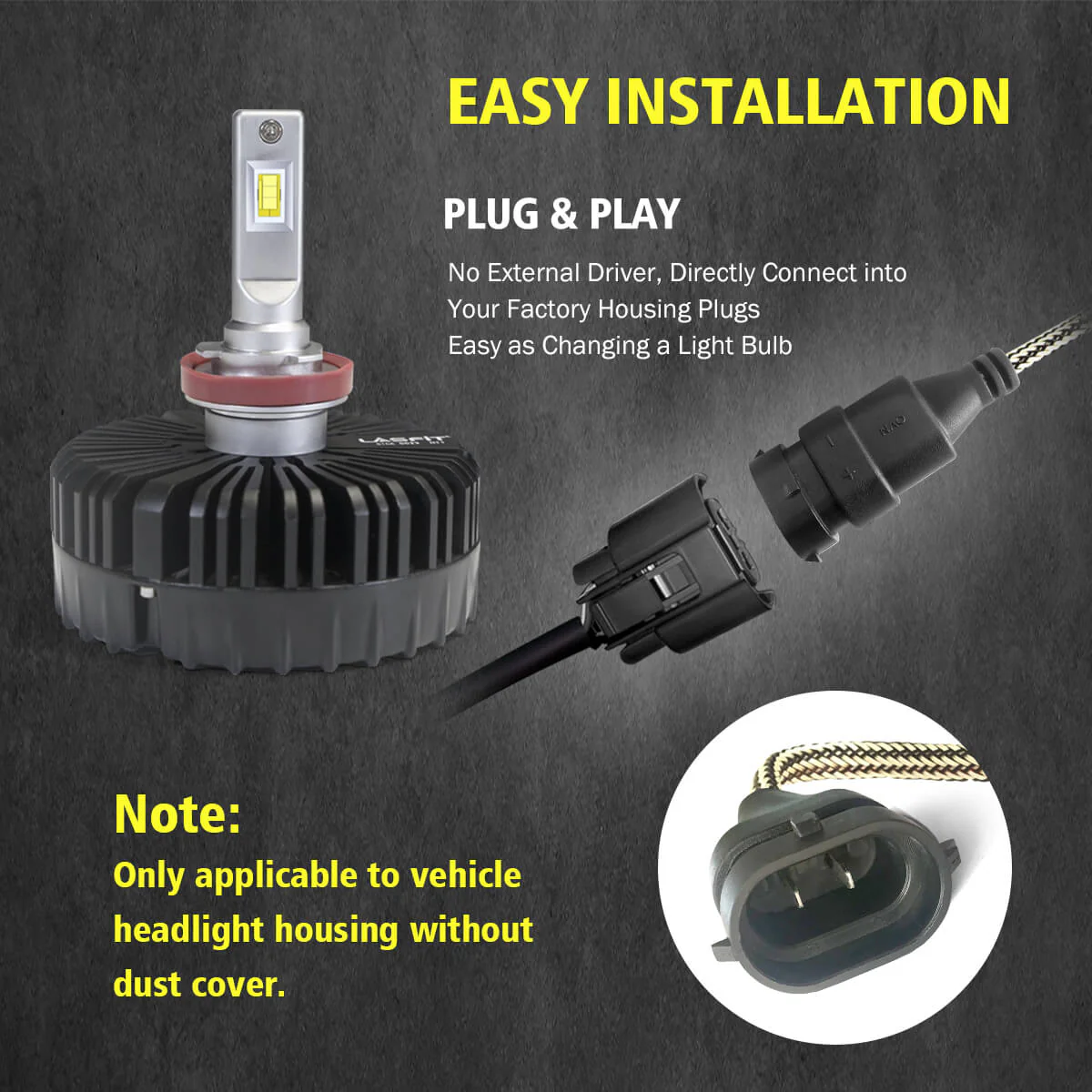 100W H11 H8 H9 Pro Series | 10,000LM 6000K LED Bulbs - Image 4