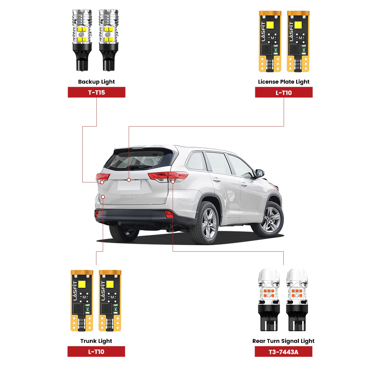 Custom Engineered for 2017-2019 Toyota Highlander LED Bulbs Upgrade | Tested and Verified - Image 2
