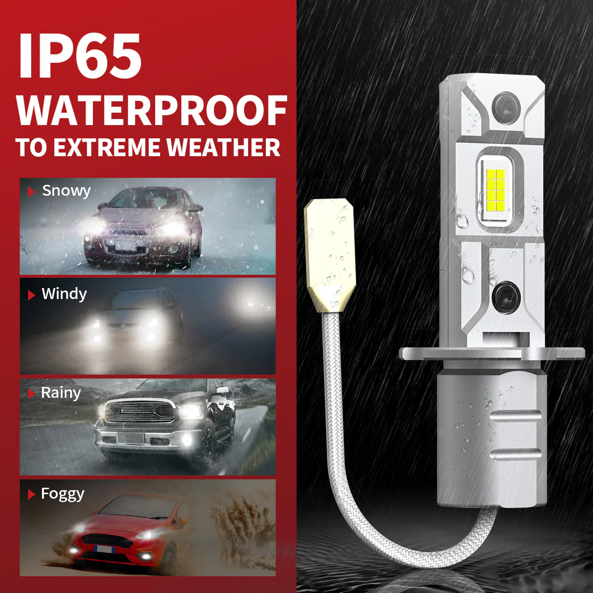 40W H3 L1 Plus Series | 4,000LM 6000K LED Bulbs - Image 6