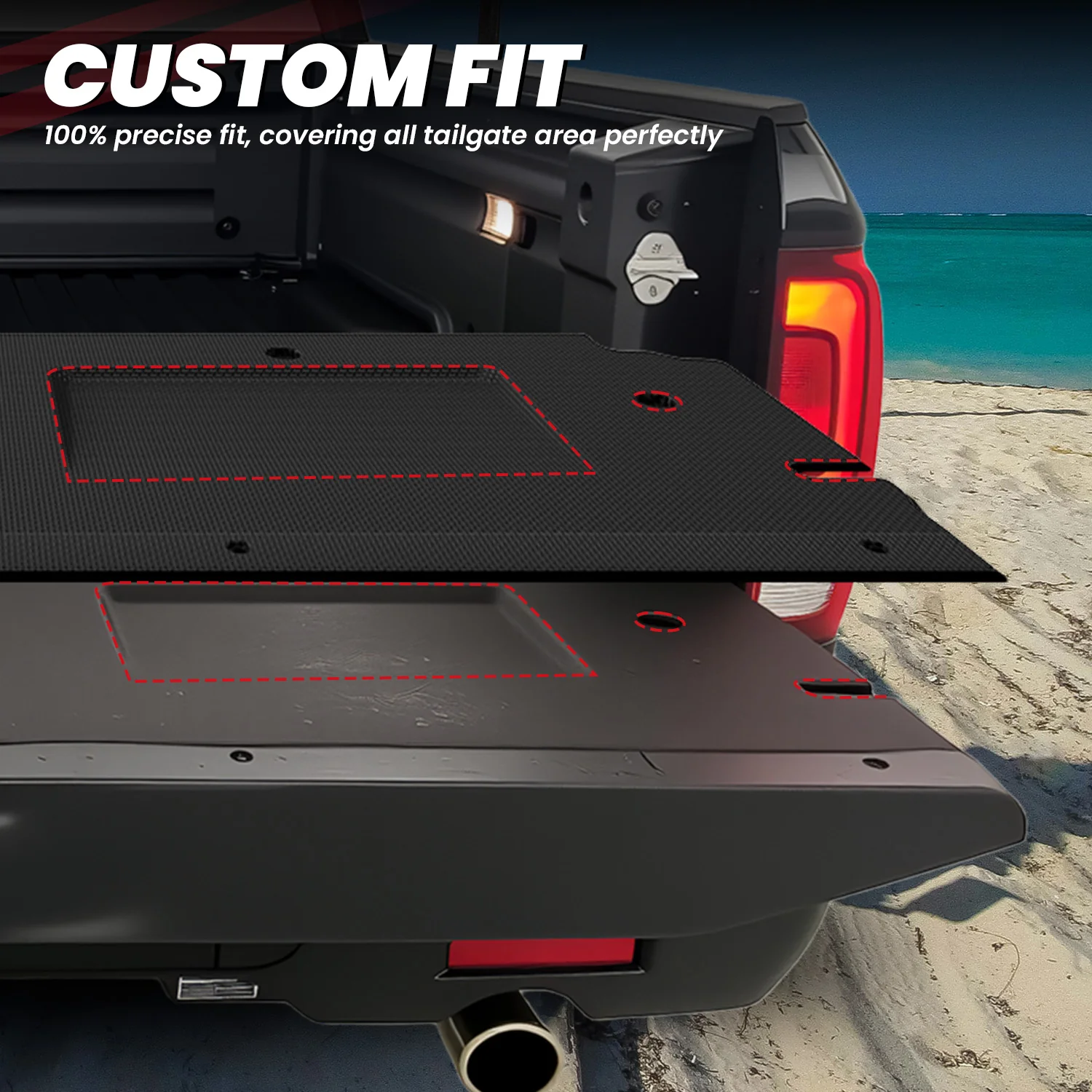 Fit for 2017-2026 Honda Ridgeline 5.3FT(64") Heavy Duty Truck Bed Mat or Tailgate Mat, Not Fit Drop-in liners - Image 10