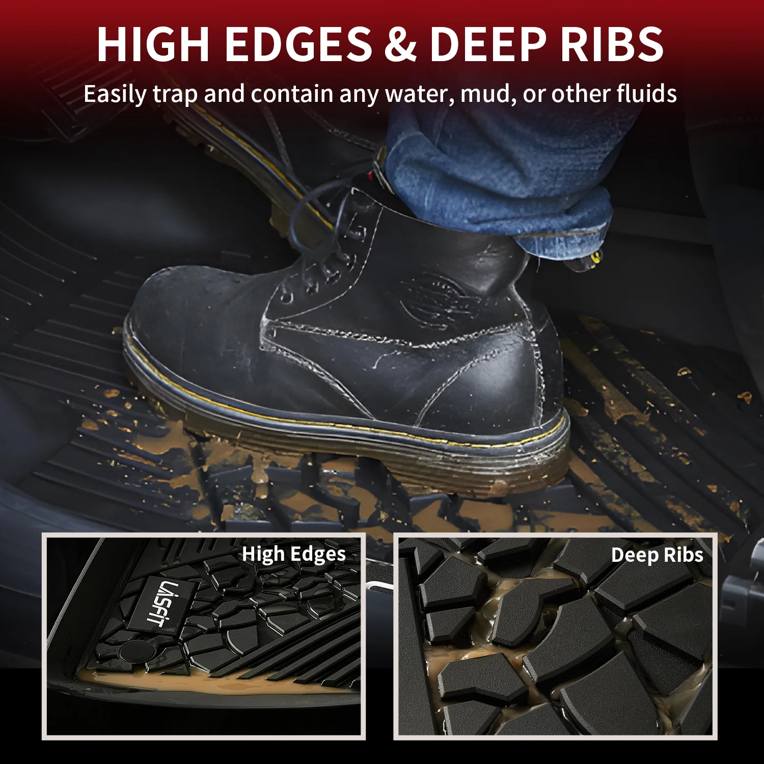 Fit for 2020-2026 Jeep Gladiator JT Custom Floor Mats All Weather TPE Liners - Image 4