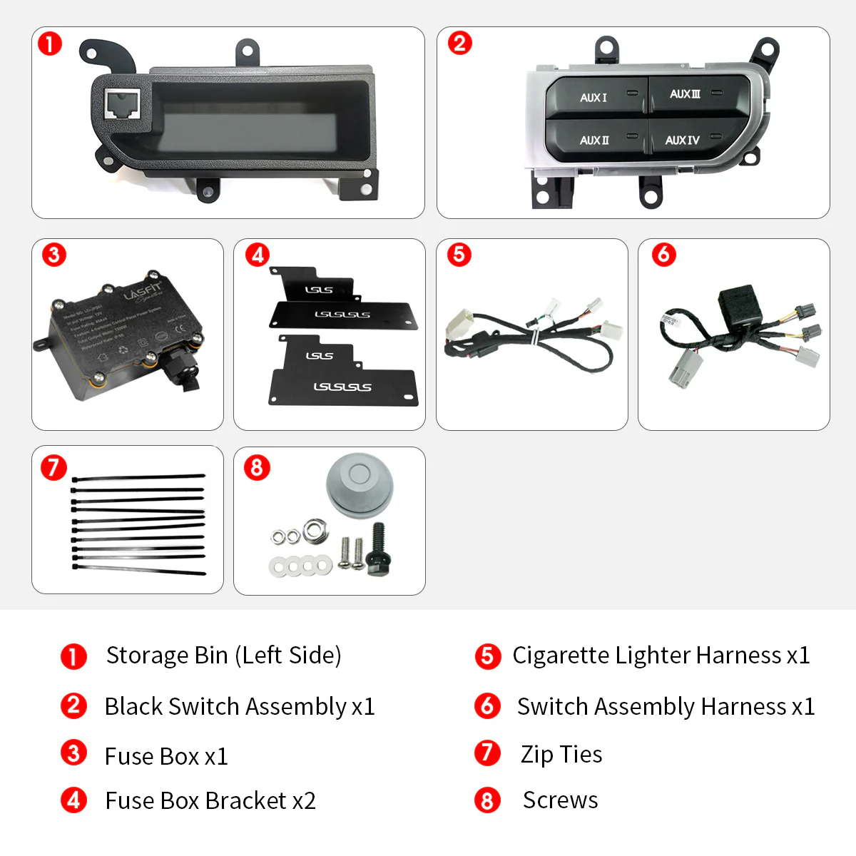 Fit For Jeep Gladiator JT 2019-2025 Auxiliary Switch Panel Bank Kit - Image 3
