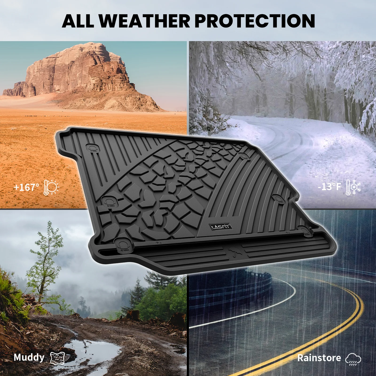 Fit for 2018-2026 Jeep Wrangler JL Floor Mats or Cargo Mat, Fit 4-Door Only(Don't fit 4xe) - Image 25