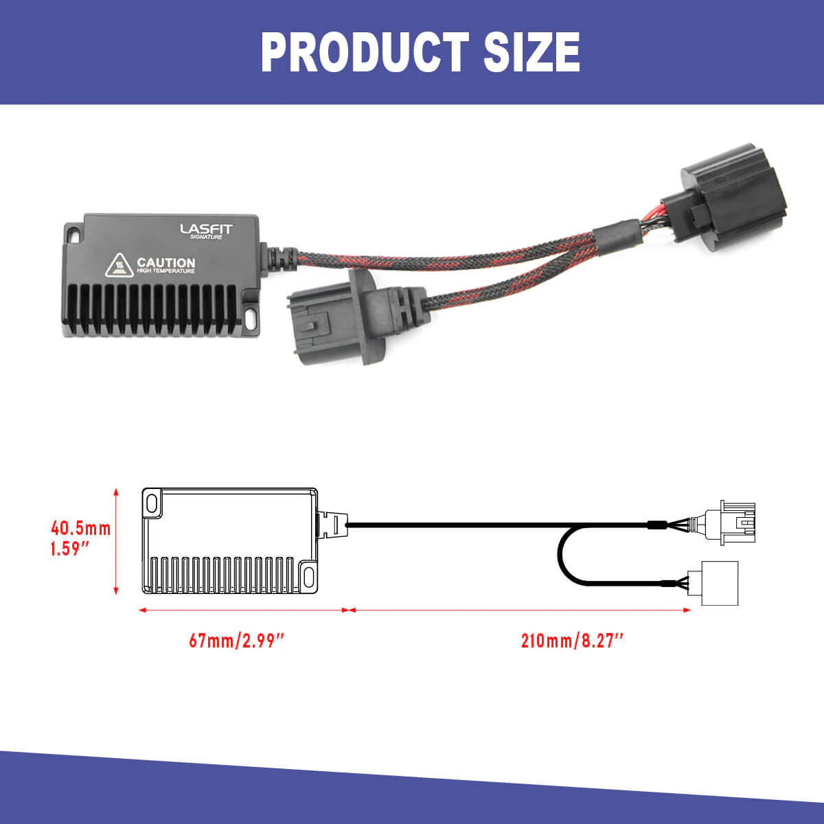 H13 9008 LED Bulb Load Resistor Harness Anti-Flicker Warning Canceler Decoder - Image 5