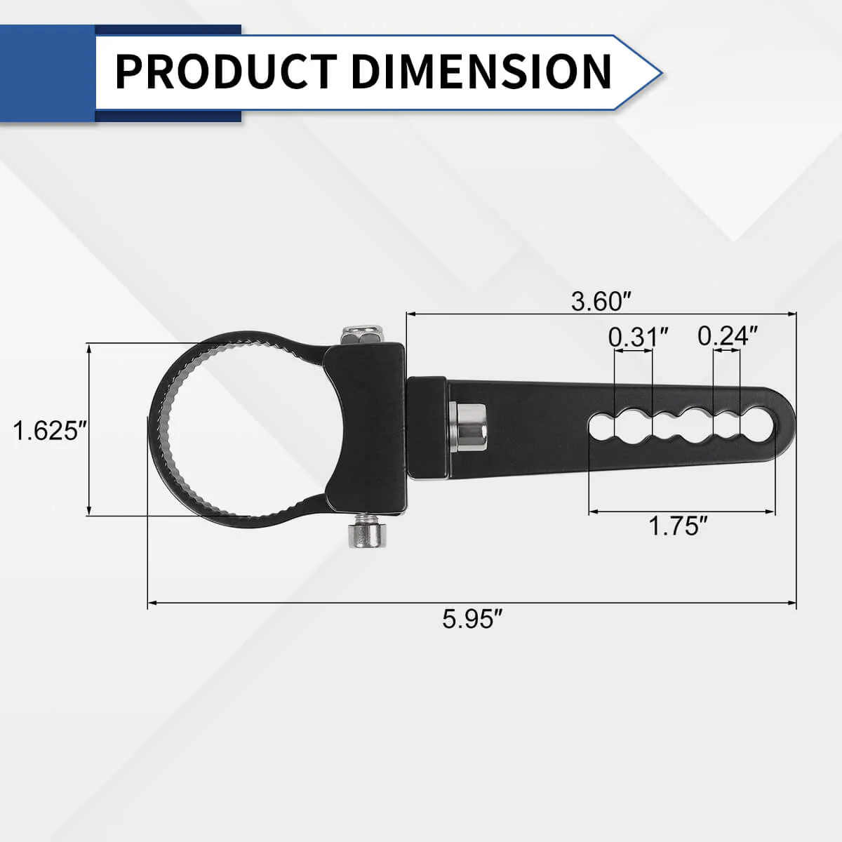 Adjustable Universal LED Light Mounting Clamps For Off Road LED Light Bar Pods | LASFIT - Image 10
