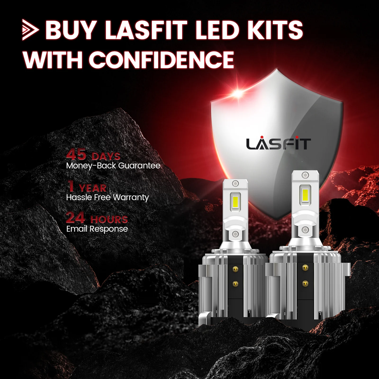 H7 LED Bulb w/Retainer Adapter Fit for Volkswagen Golf Passat GTI Tiguan Mercedes-Benz Metris | 2 Bulbs - Image 9