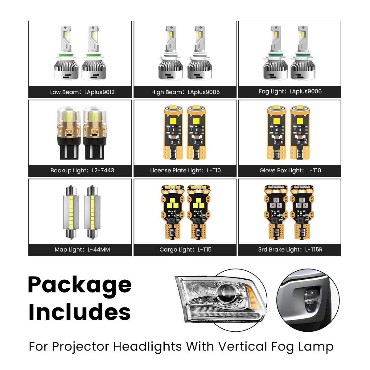 Fit for 2013-2015 Ram 1500 LED Bulbs Upgrade | Tested and Verified - Image 11