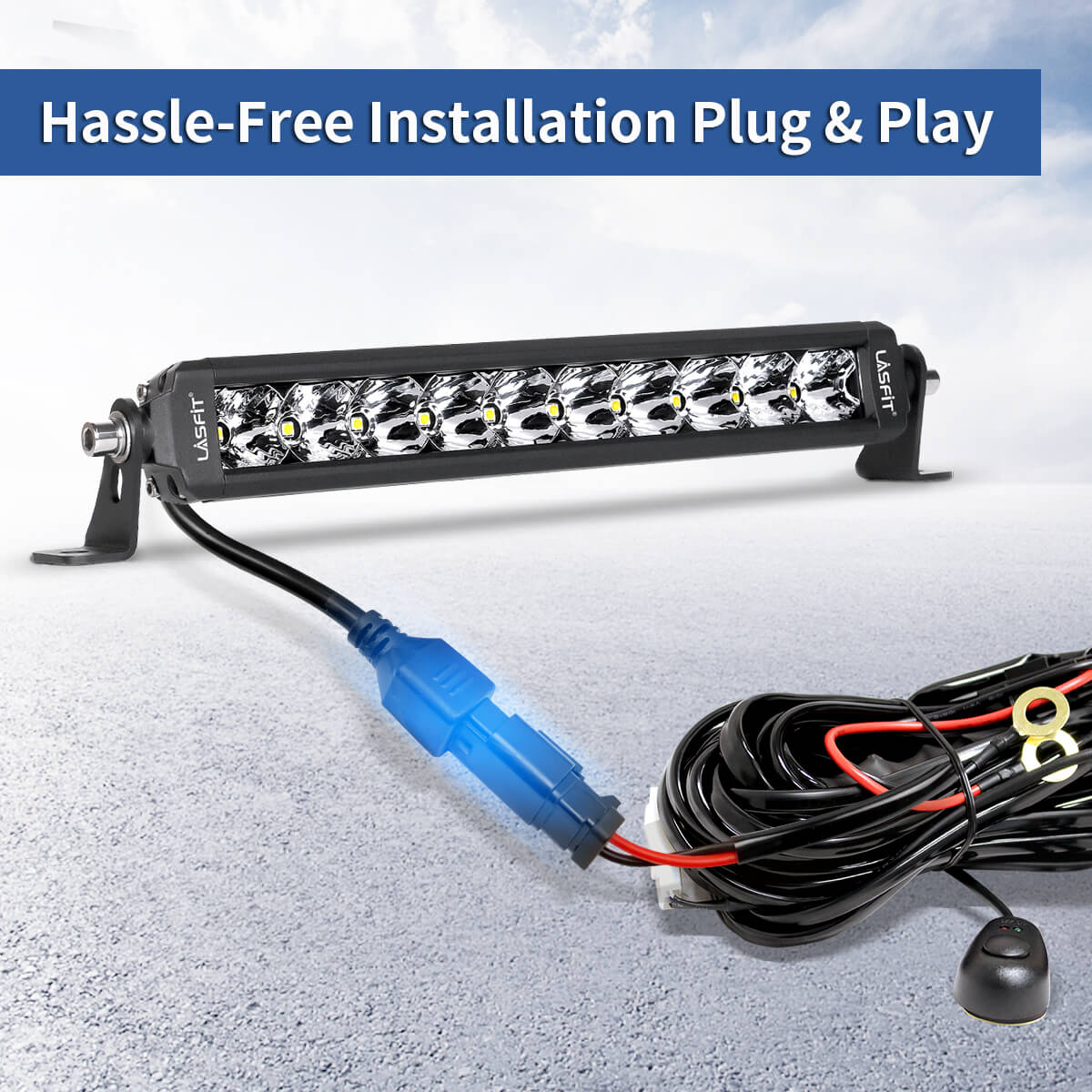 LED Light Bars Wiring Harness with DT Connector - 1 Lead - Image 2