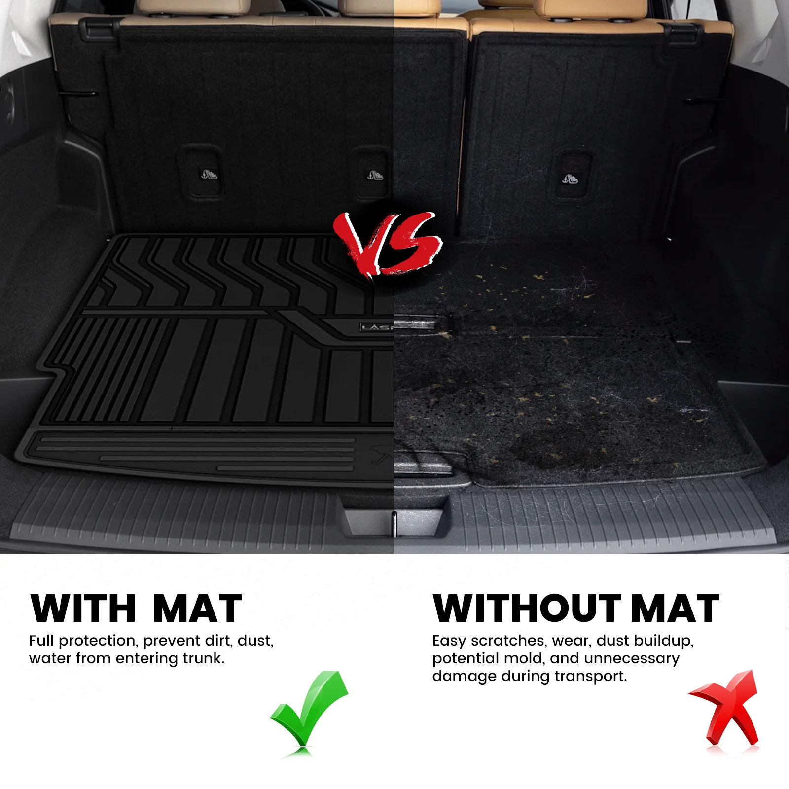 Fit for 2021-2026 Nissan Rogue TPE Material Floor Mats or Cargo Mat, Not for Sport or 2026 Rogue PHEV - Image 29