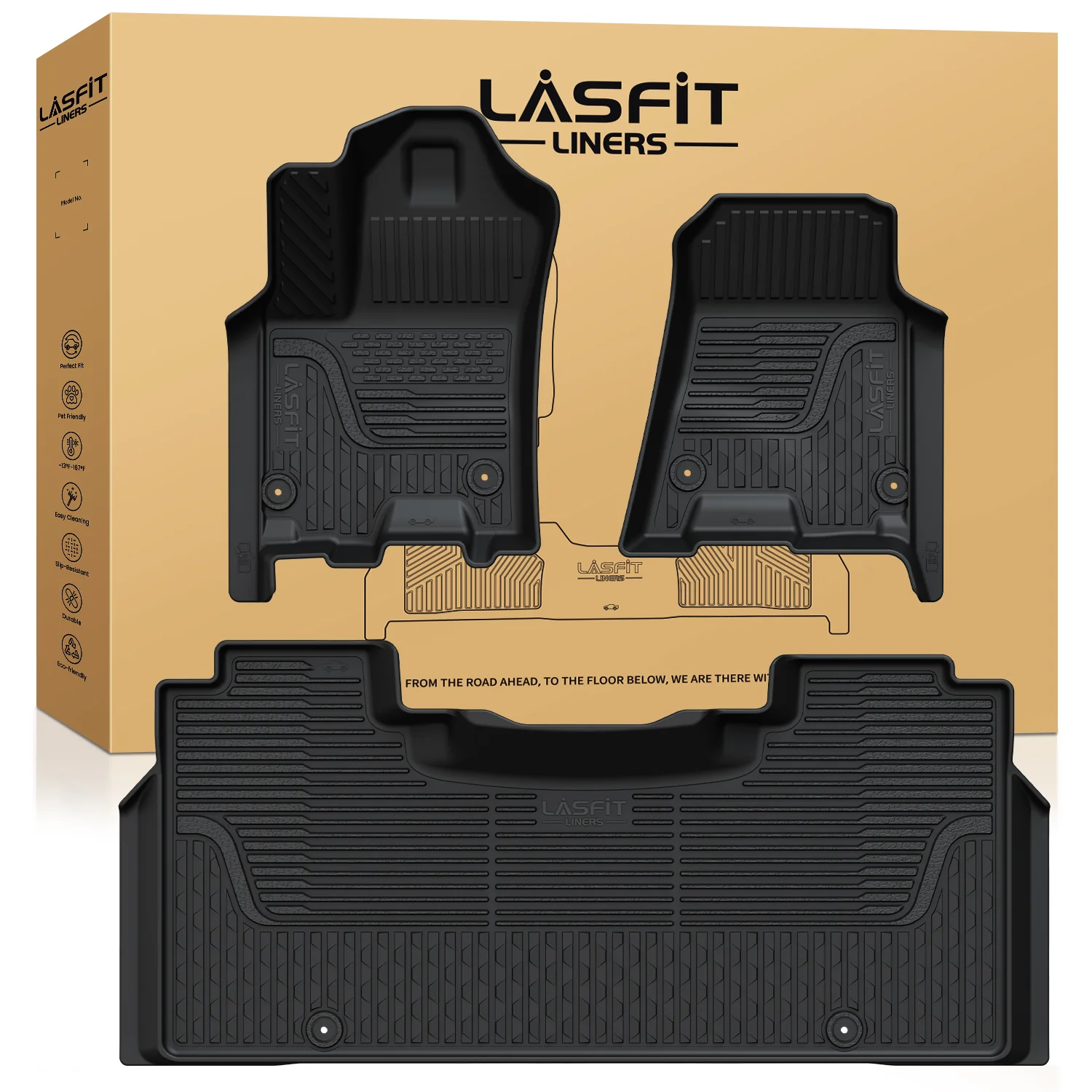 Fit for 2025-2026 Ram 1500 All-weather Floor Mats With Bucket Seating Only - Image 28