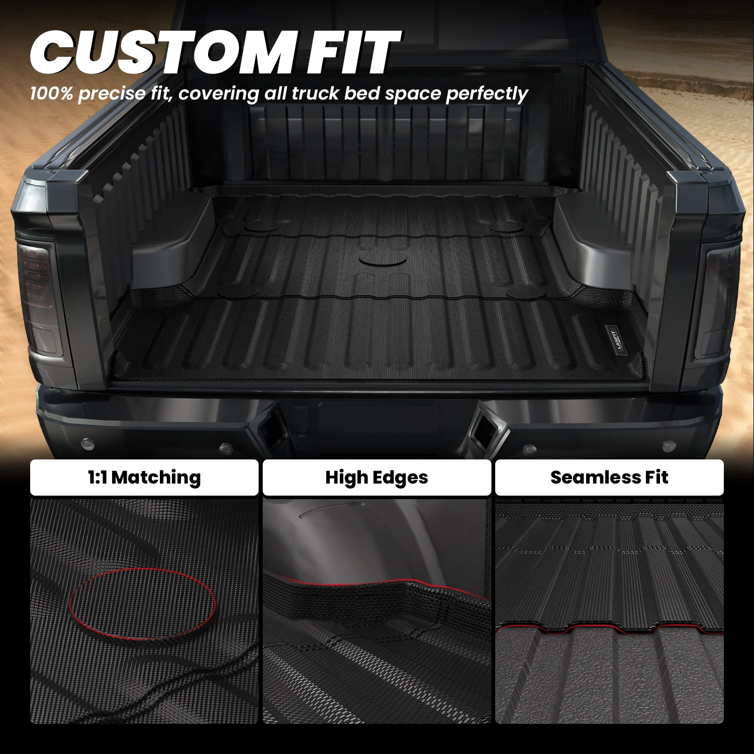 Fit for 2019-2024 Ram 1500 Classic Heavy Duty Truck Bed Mat or Tailgate Mat - Image 3