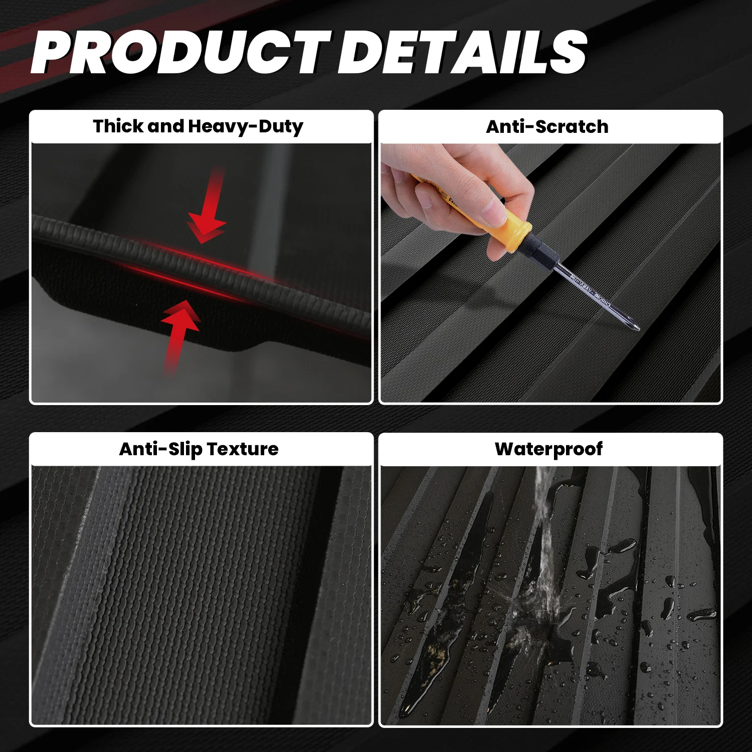 Fit for 2006-2026 Ram 2500 3500 Heavy Duty Bed Mat or Tailgate Mat, Don't fit with Optional Rambox & Drop-in liners - Image 25