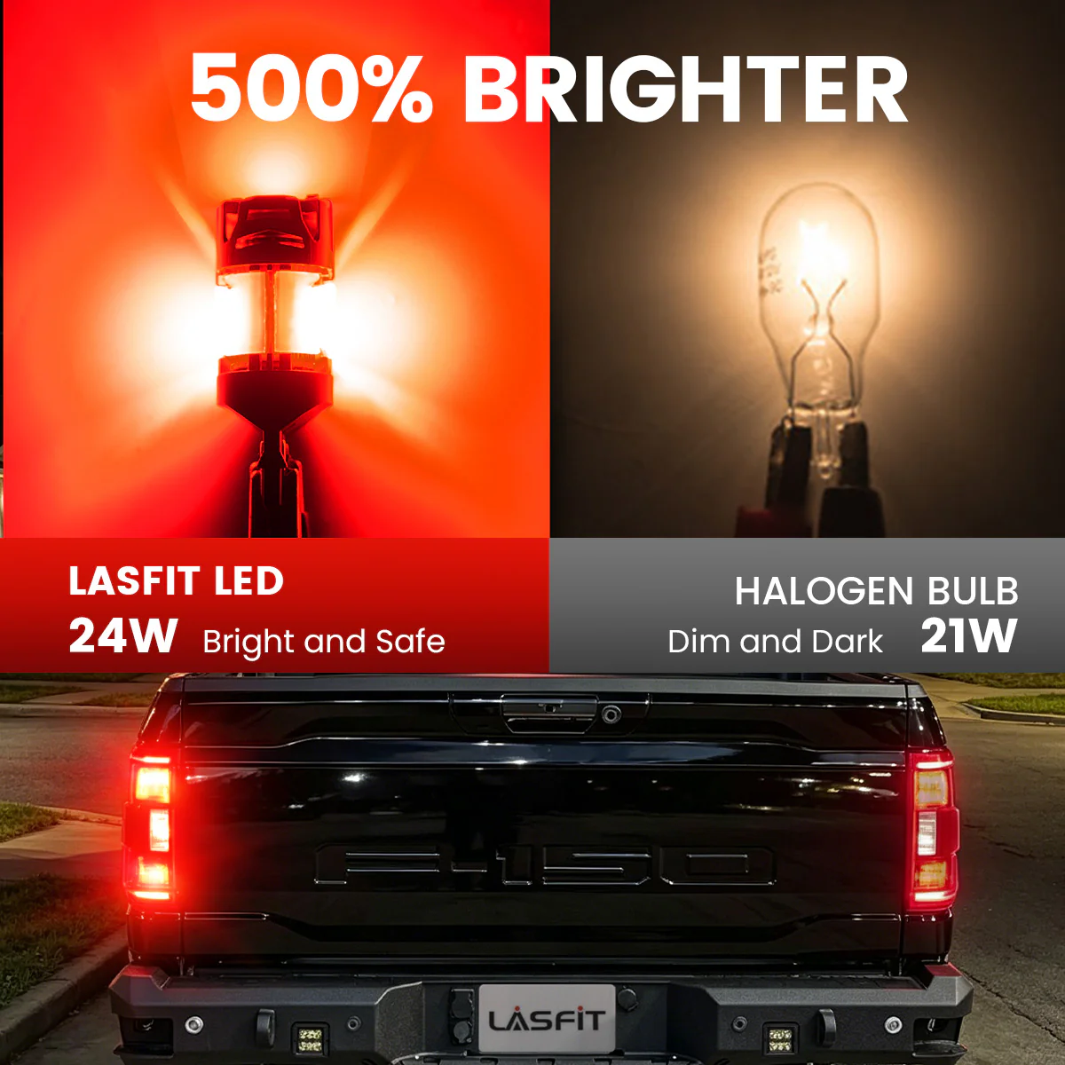 Red 4257 CanBus-Ready Rear Turn Signal Light Brake Light Tail Light LED Bulbs | D2 Series - Image 3