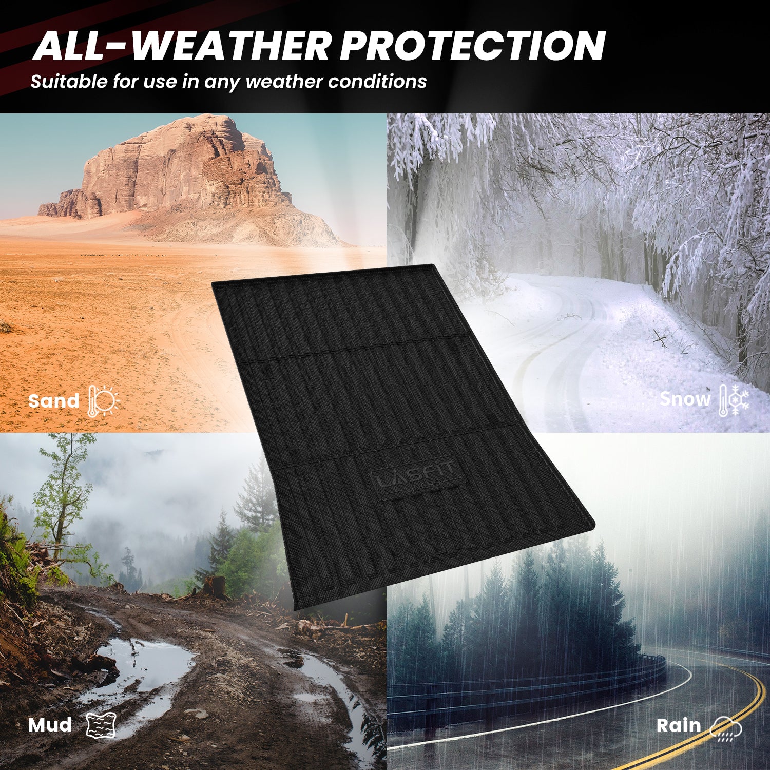 Fit for 2023-2026 Tesla Cybertruck Heavy Duty Truck Bed Mat, Not Fit Drop-in liners - Image 3