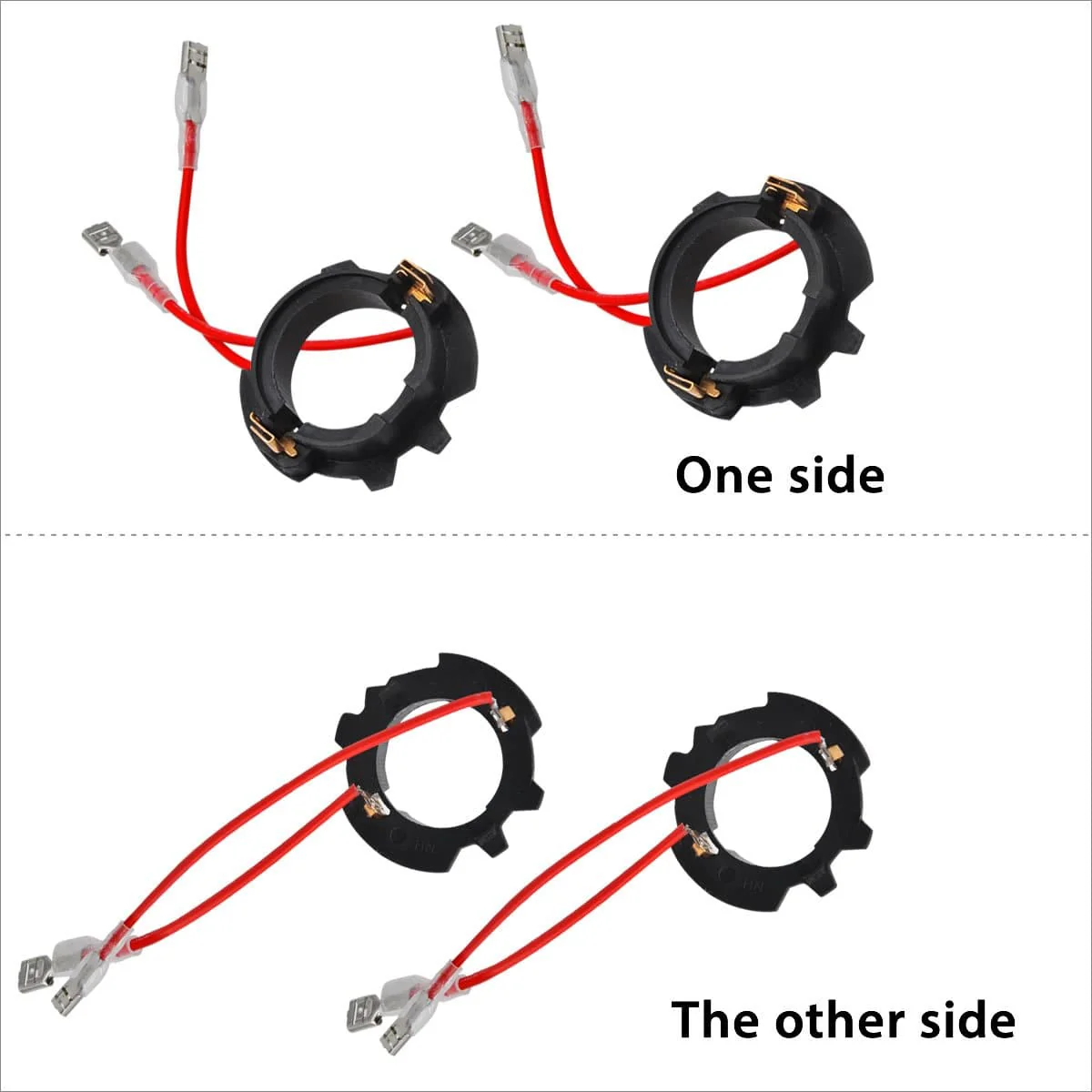 TK119A 2x H7 LED Bulb Holder Adapter Retainer Fit for Volkswagen - Image 4