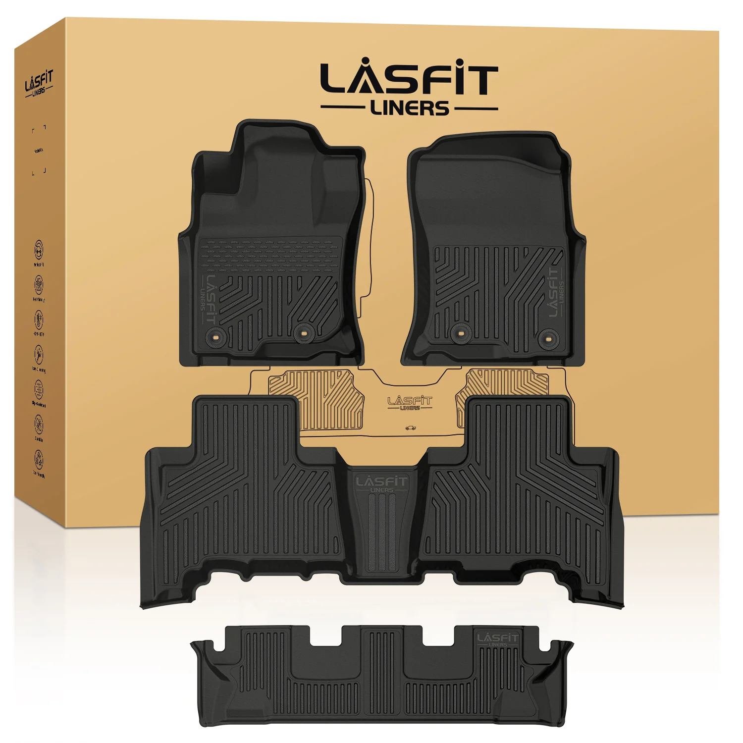 Fit for 2013-2024 Toyota 4Runner Floor Mats or Seatback & Cargo Mats - Image 43