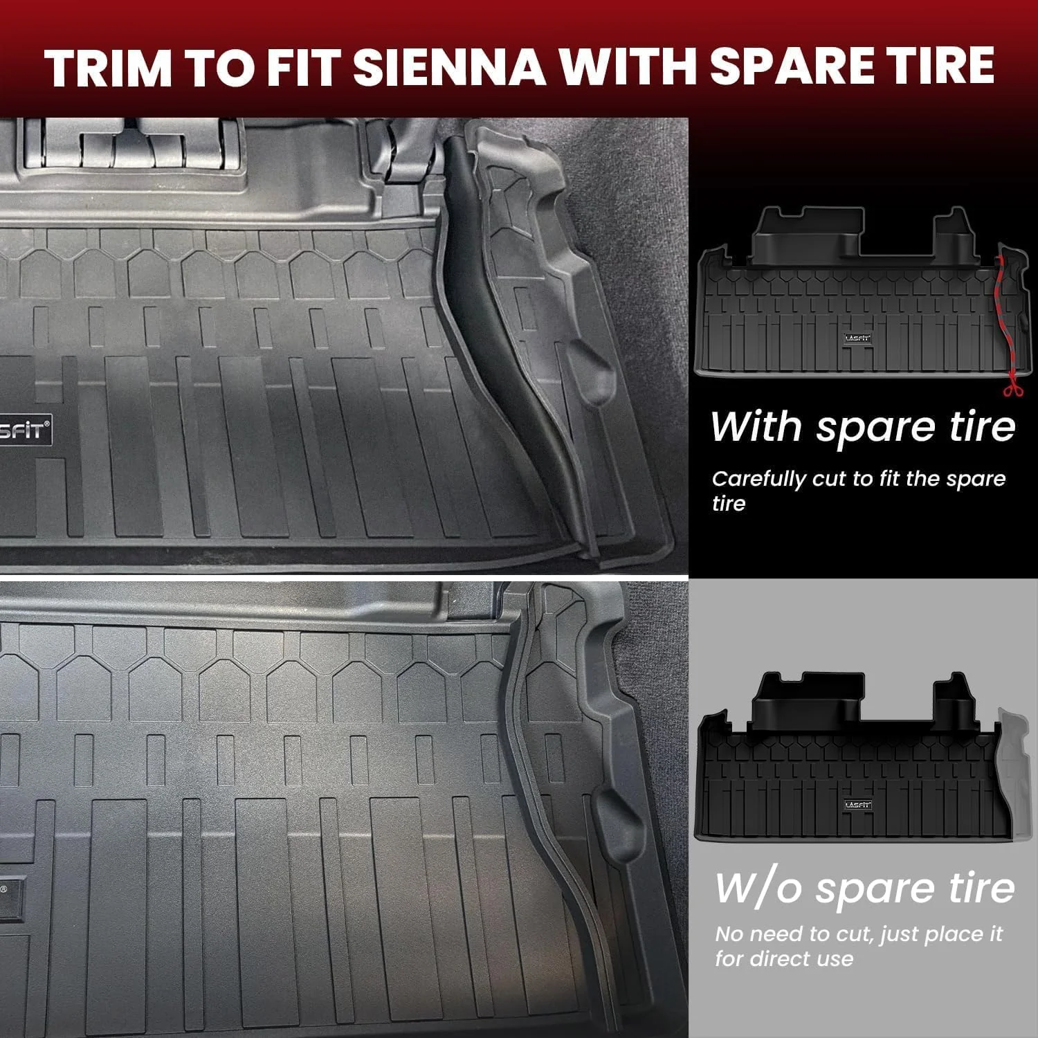 Fit for 2021-2026 Toyota Sienna Floor Mats or Cargo Mat, Don't Fit 2025 Platinum - Image 28