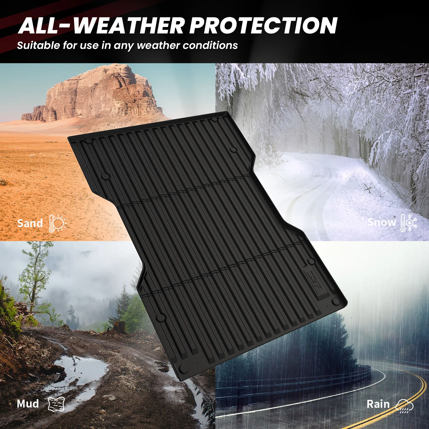 Fit for 2024-2026 Toyota Tacoma 5FT or 6FT Heavy Duty Truck Bed Mat or Tailgate Mat - Image 20