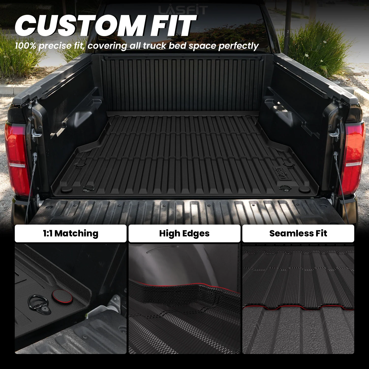Fit for 2024-2026 Toyota Tacoma 5FT or 6FT Heavy Duty Truck Bed Mat or Tailgate Mat - Image 4