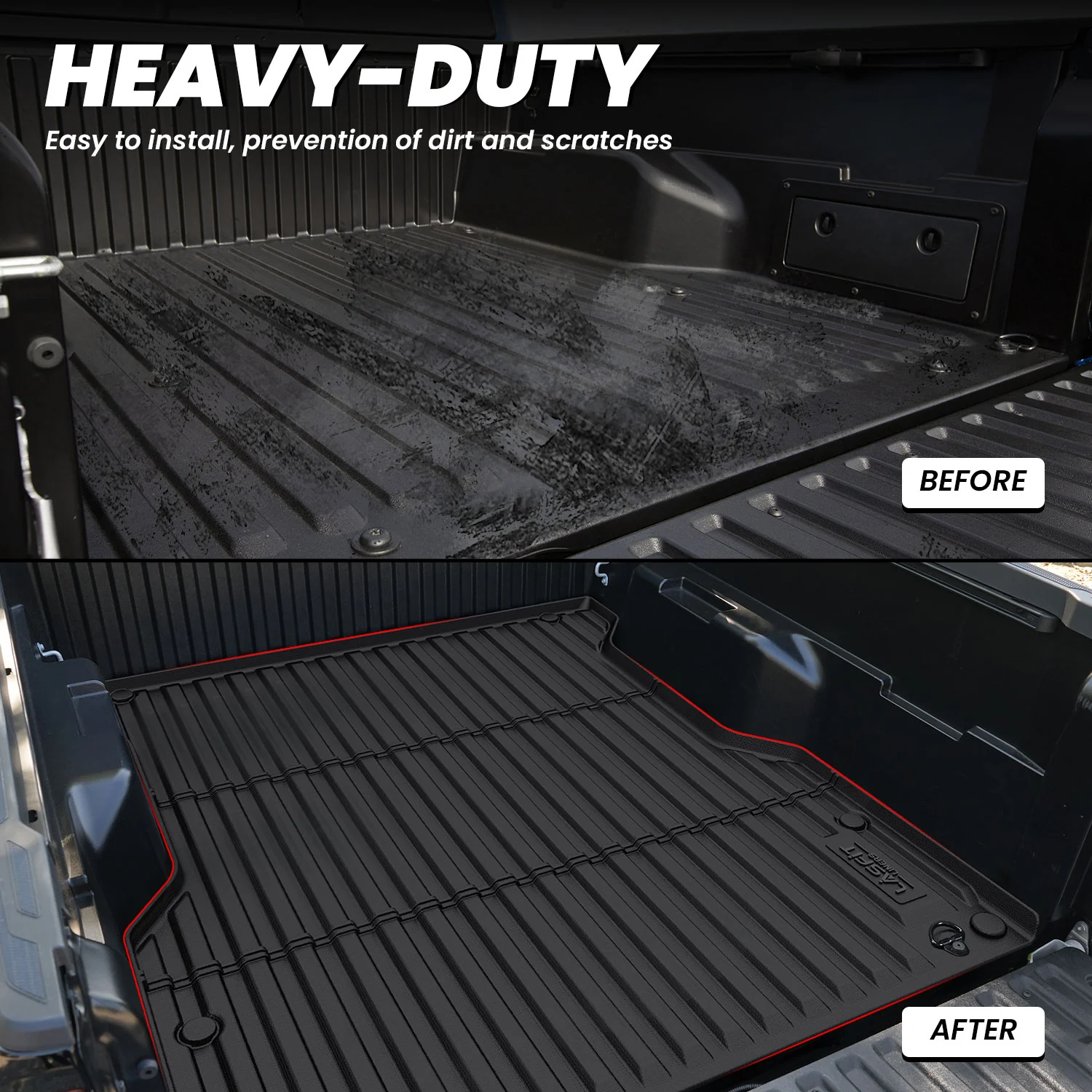 Fit for 2024-2026 Toyota Tacoma 5FT or 6FT Heavy Duty Truck Bed Mat or Tailgate Mat - Image 7