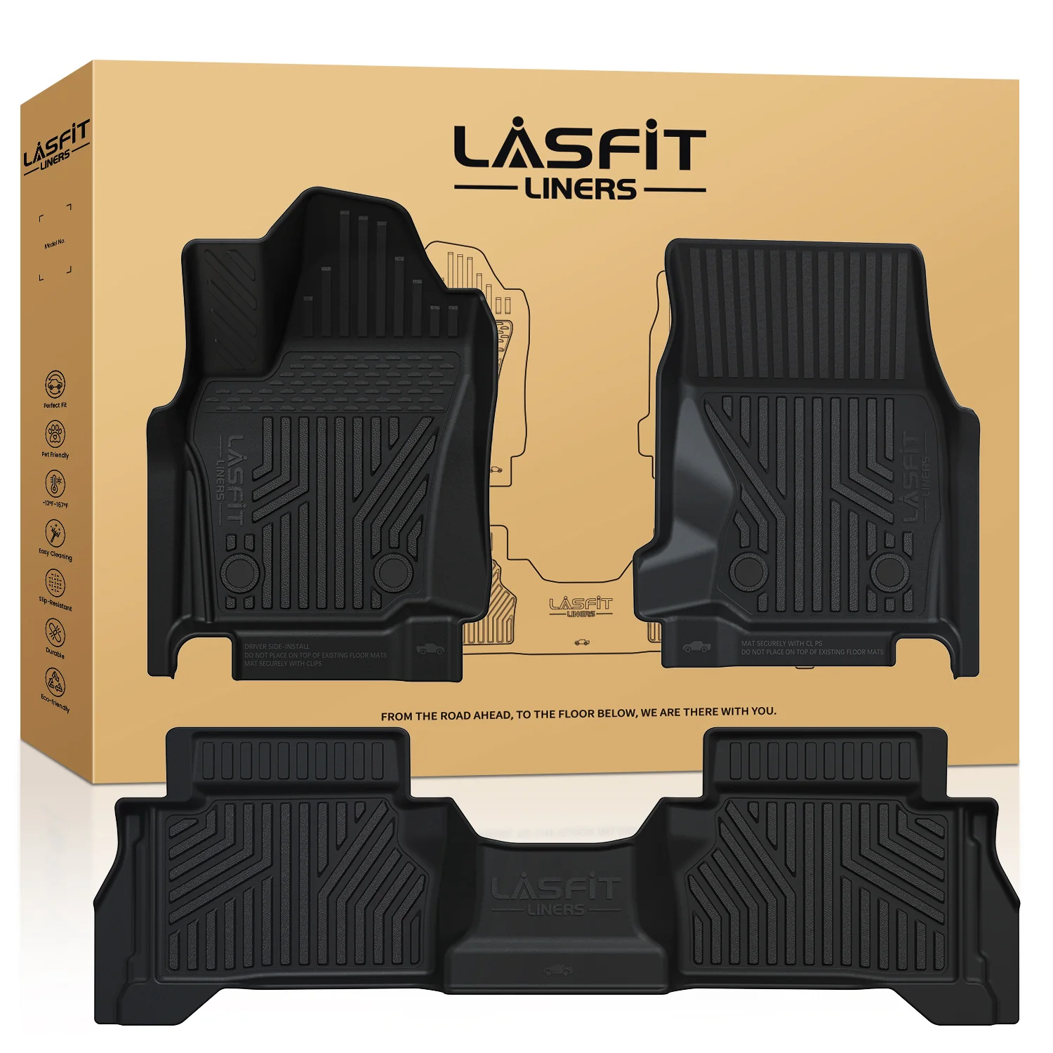 Fit for 2024-2026 Toyota Tacoma All-Weather Floor Mats, Fit Double Cab Only - Image 11