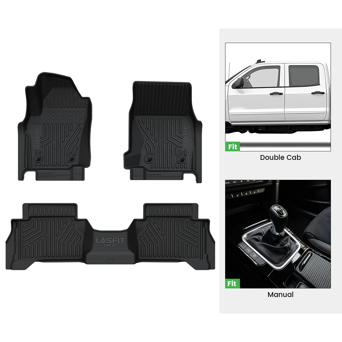 Fit for 2024-2026 Toyota Tacoma All-Weather Floor Mats, Fit Double Cab Only - Image 13