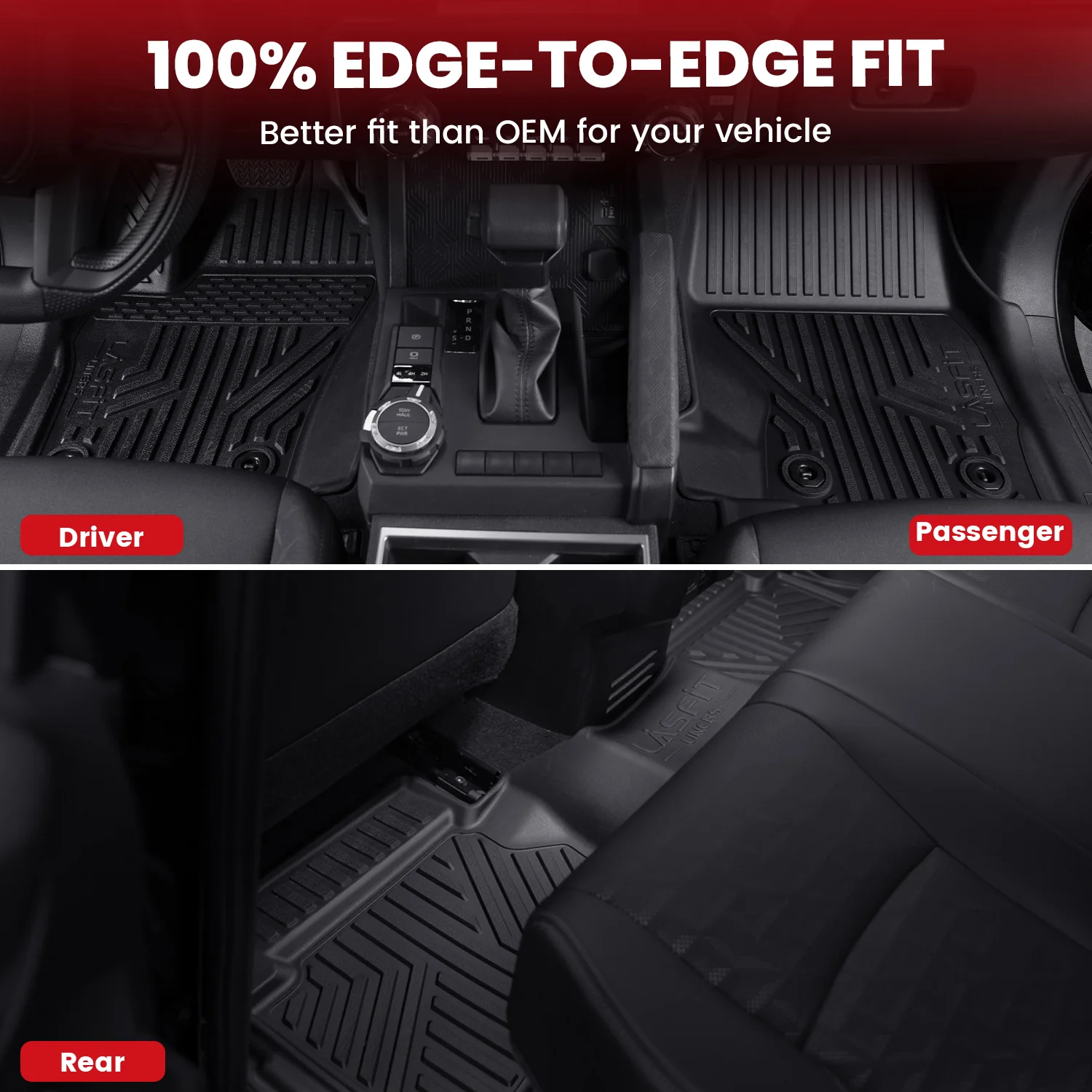 Fit for 2024-2026 Toyota Tacoma All-Weather Floor Mats, Fit Double Cab Only - Image 16