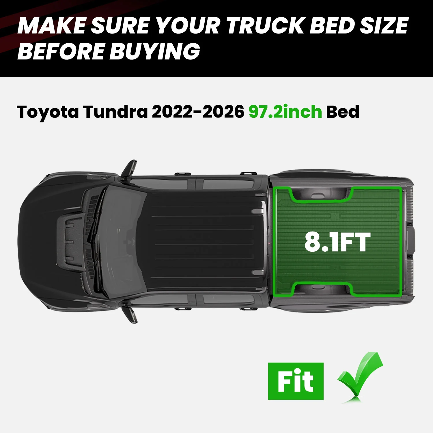 Fit for 2022-2026 Toyota Tundra Heavy Duty Custom Bed Mat or Tailgate Mat - Image 28
