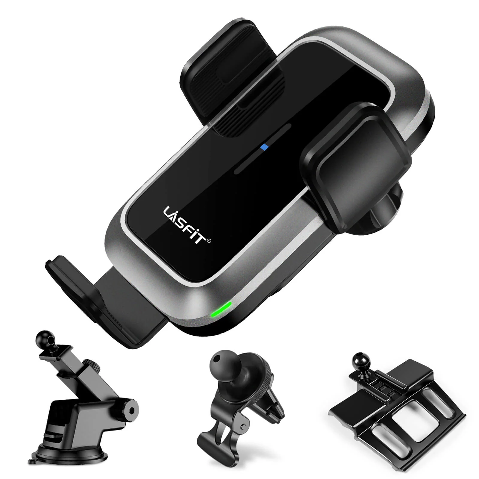 [AC Version] Wireless Car Charger Phone Holder 15W Qi Fast Charging Dash Windshield Air Vent Mount - Image 17