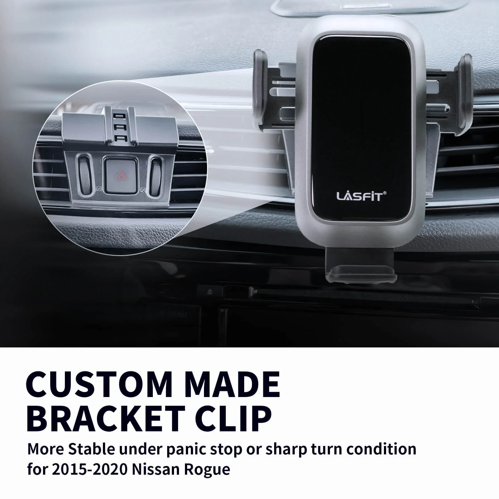 [AC Version] Wireless Car Charger Phone Holder 15W Qi Fast Charging Dash Windshield Air Vent Mount - Image 18
