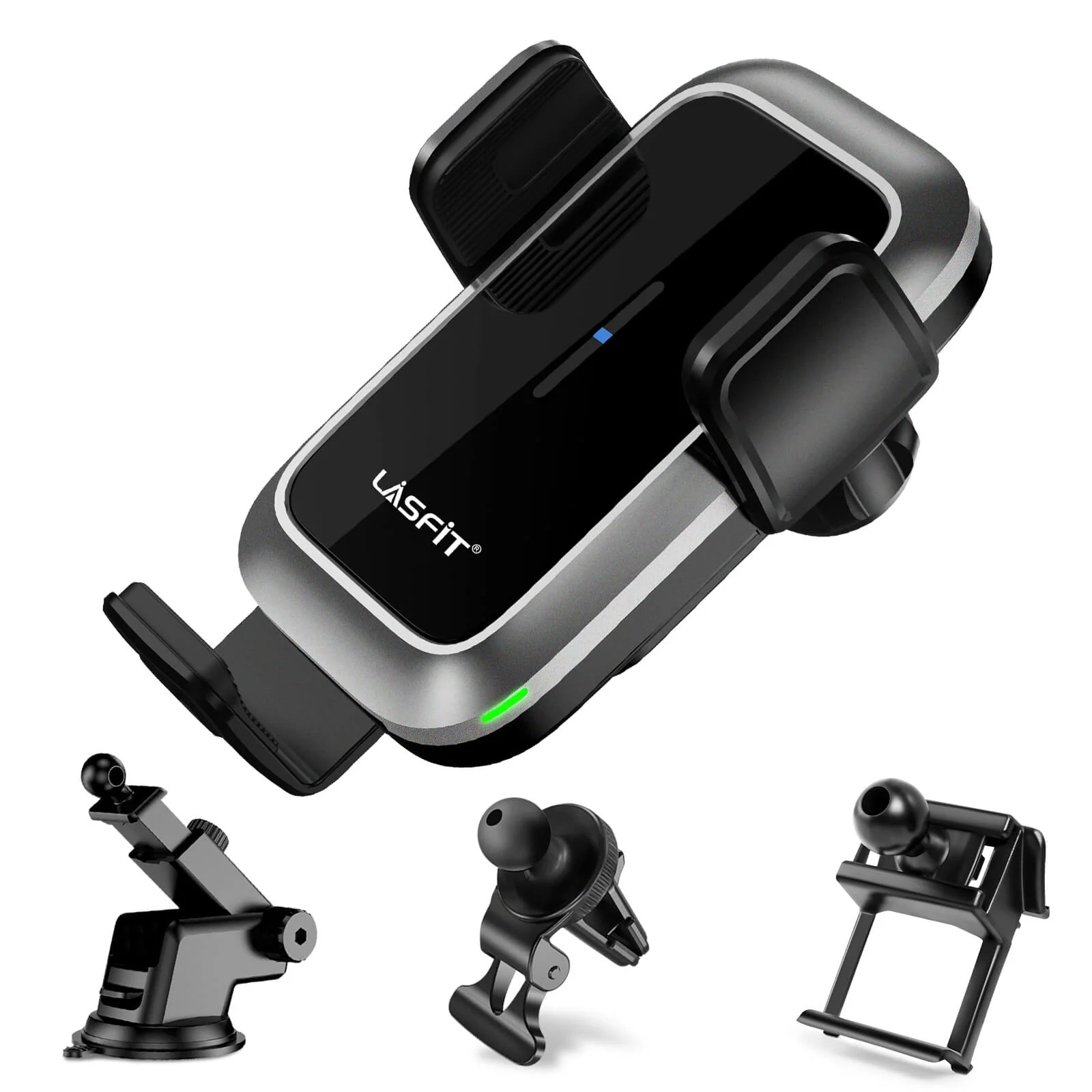 [AC Version] Wireless Car Charger Phone Holder 15W Qi Fast Charging Dash Windshield Air Vent Mount - Image 19