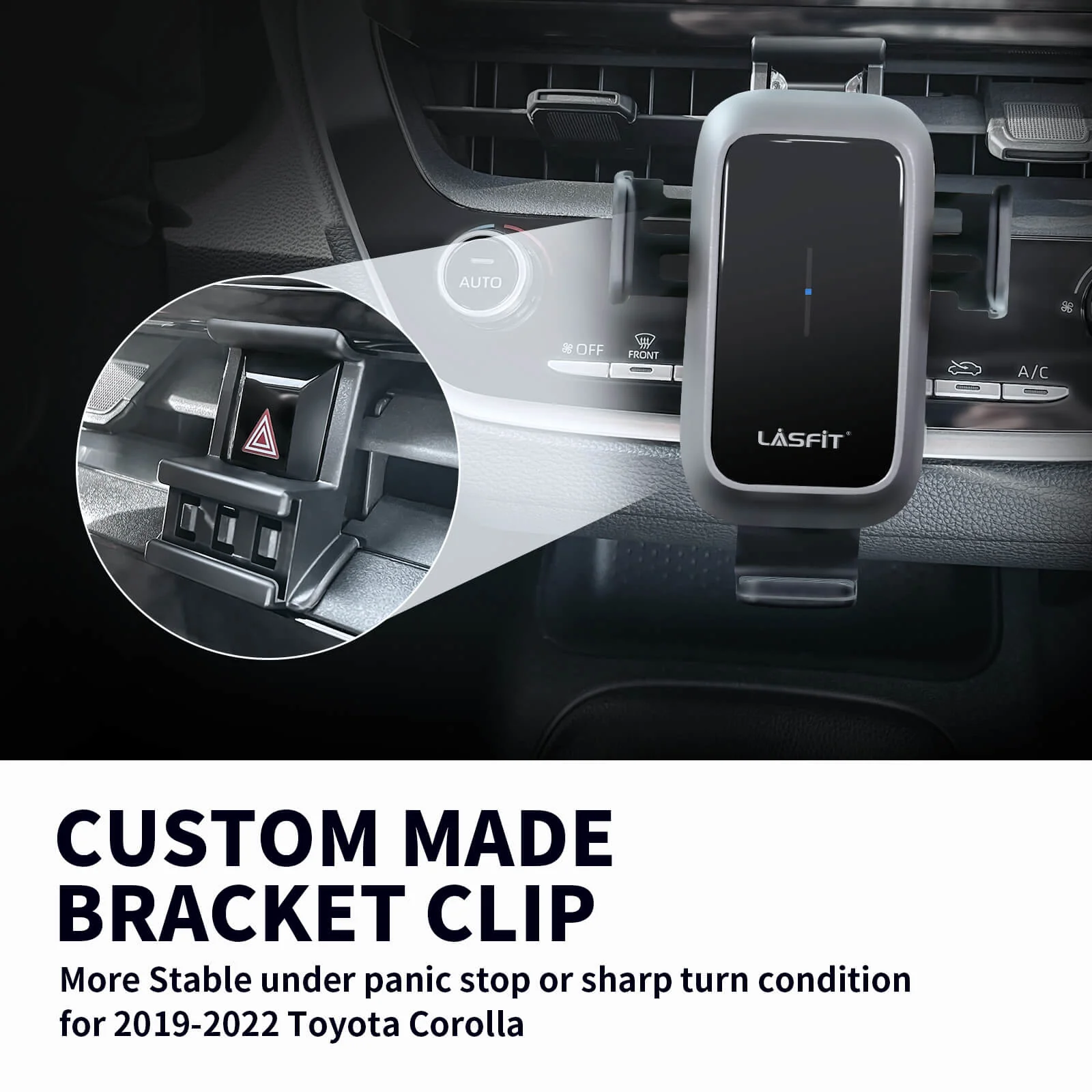 [AC Version] Wireless Car Charger Phone Holder 15W Qi Fast Charging Dash Windshield Air Vent Mount - Image 20