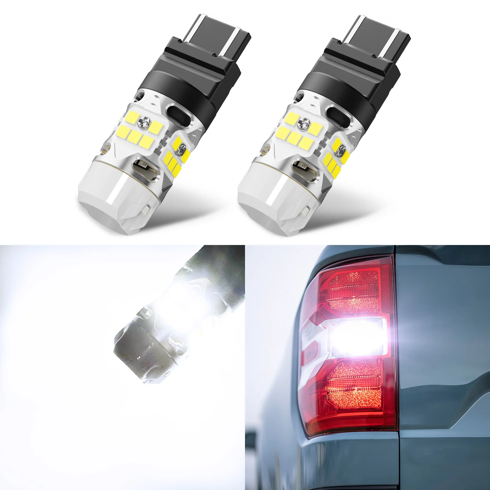 WT21W LED Reverse Bulbs CanBus-Ready White | T3 Series - Image 2